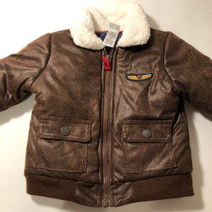 Little Me Aviator Bomber Jacket Size 12M